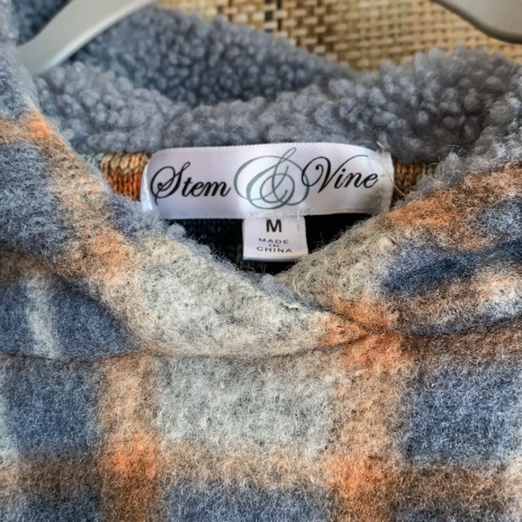 Stem & Vine Size M Hoodie Multicolored Blue Women’s Fall Clothing Top Hoodie - Picture 3 of 4